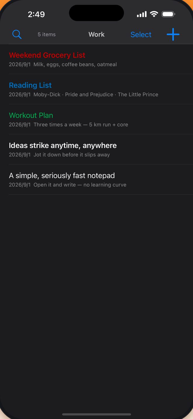 Dark Mode Easy on tired eyes
