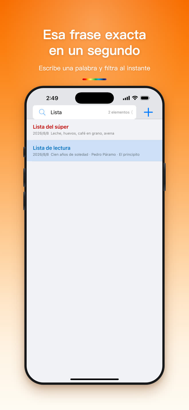 Buscando notas en Notas Mínimas