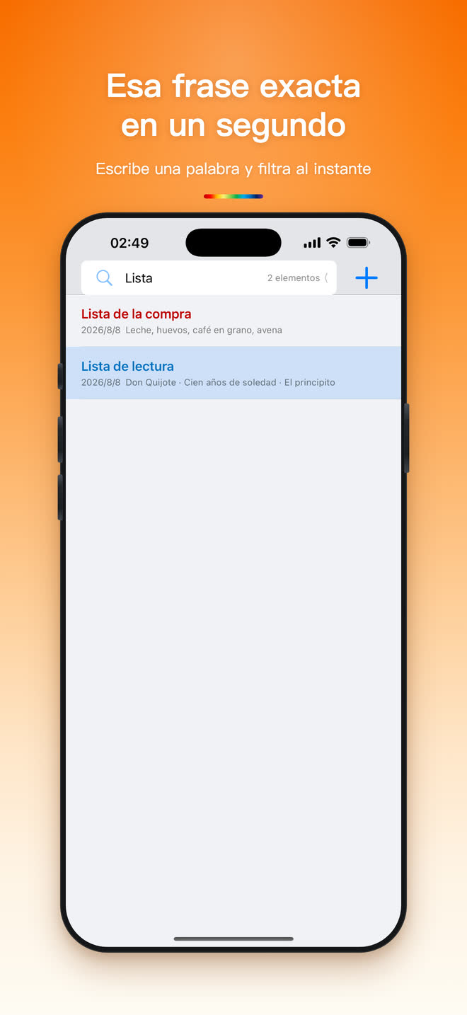 Buscando notas en Notas Mínimas