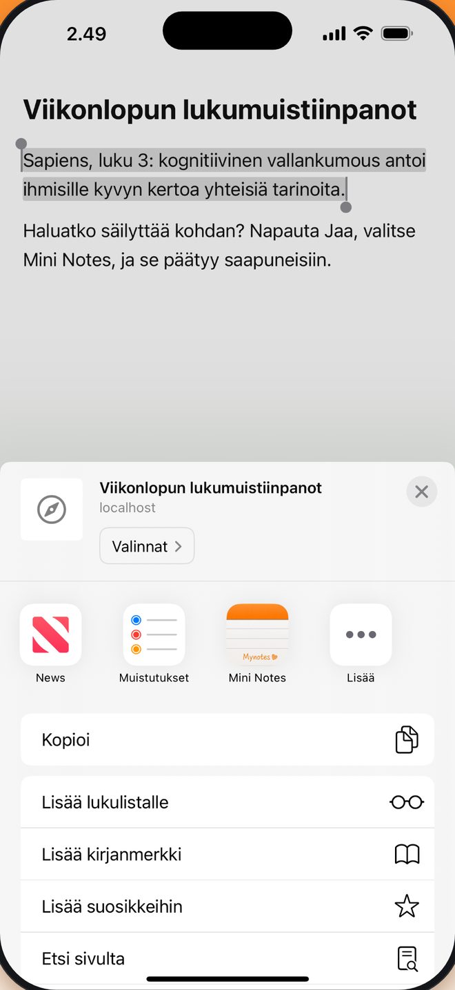 Näet sen, tallennat sen ilman kopiointia