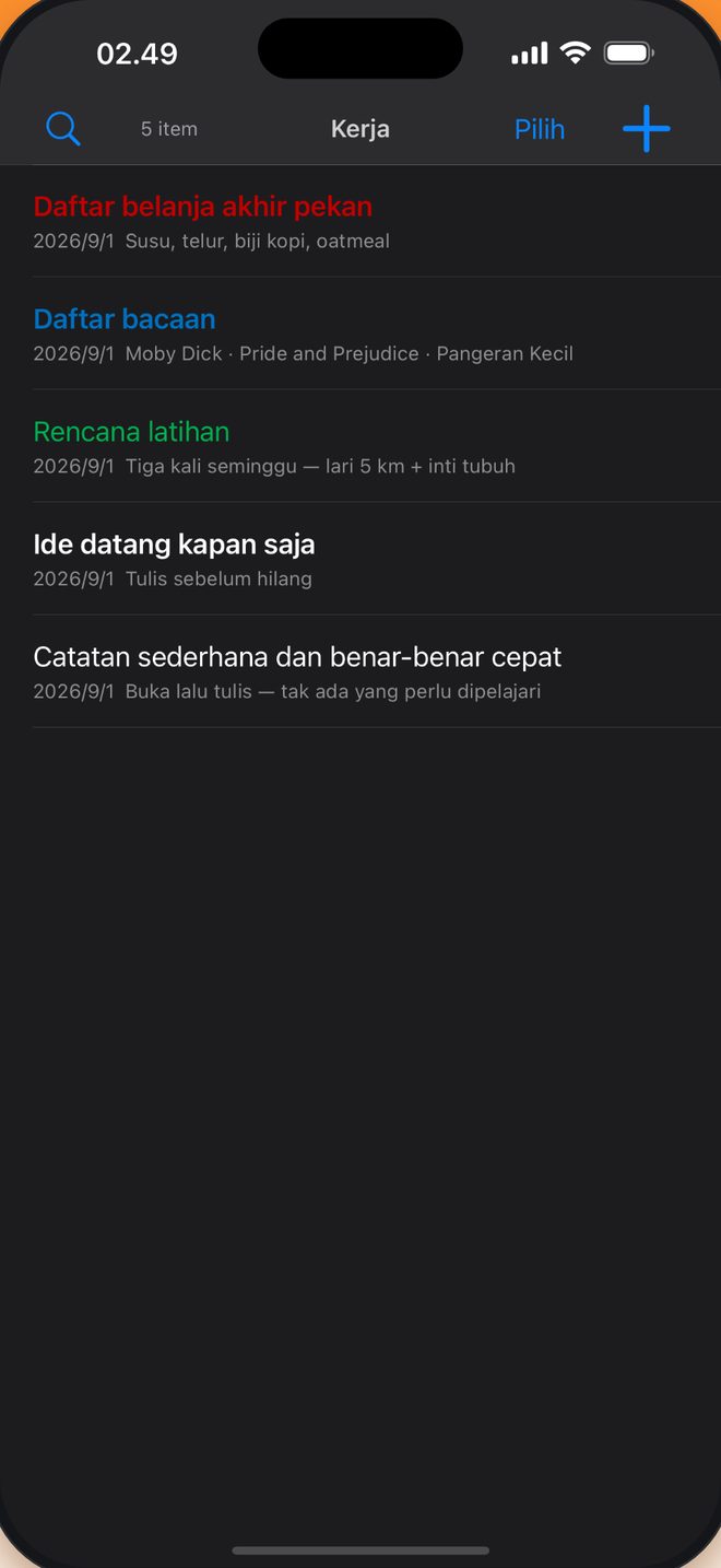 Mode gelap nyaman di mata