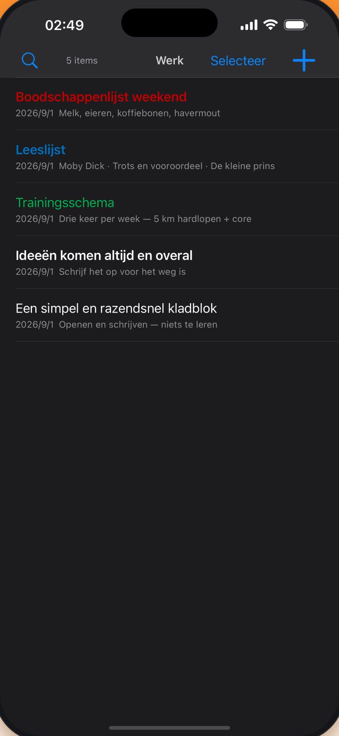 Donkere modus rustig voor je ogen