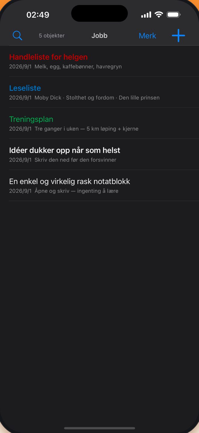 Mørk modus skånsom mot øynene