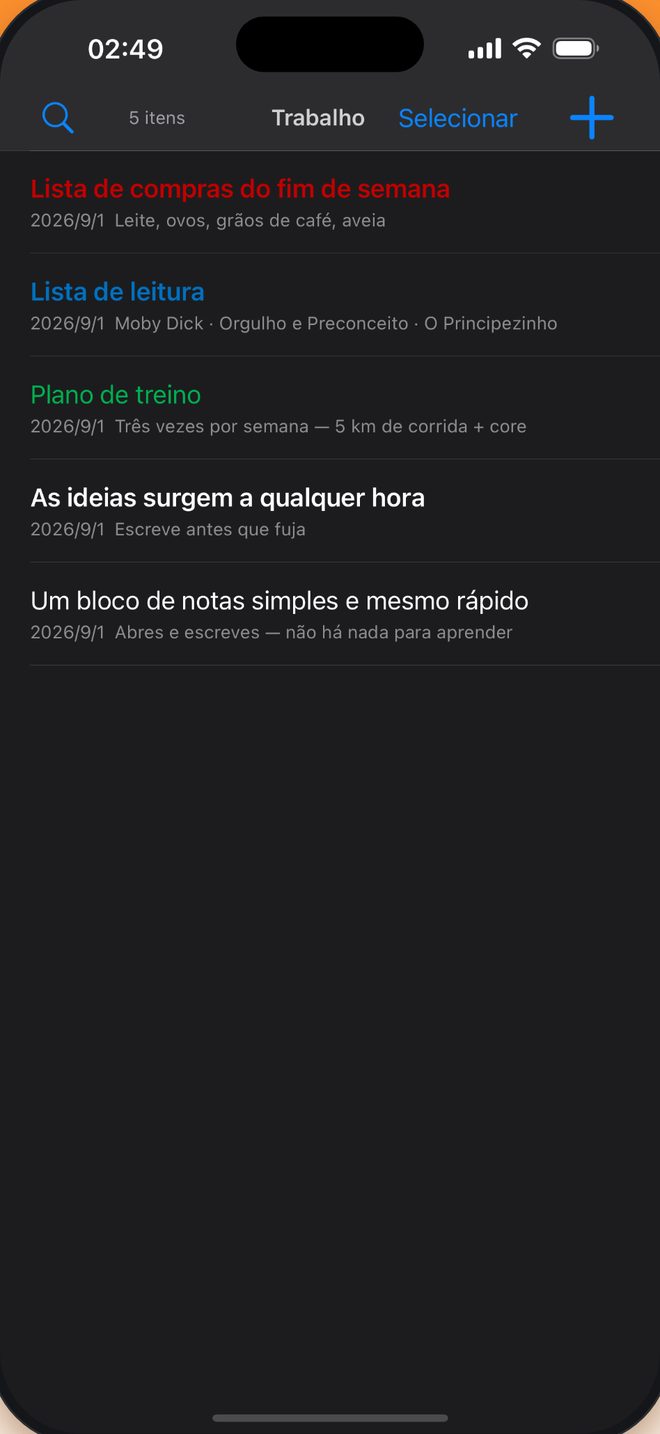 Modo escuro suave para os olhos