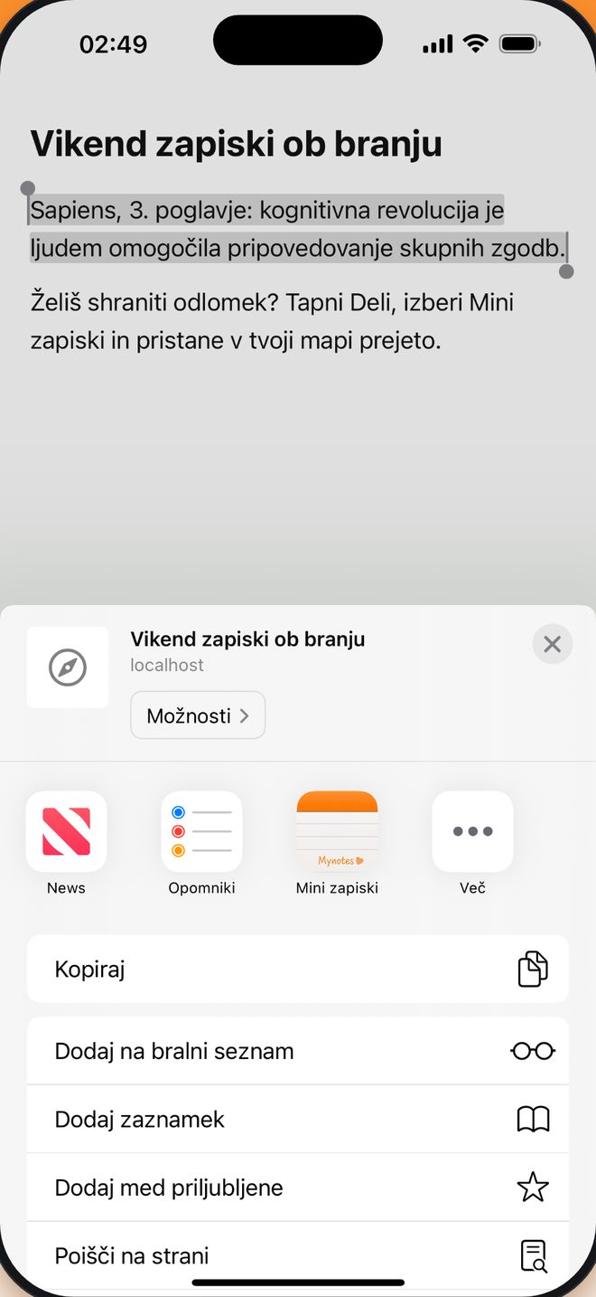 Vidiš, shraniš brez kopiranja in lepljenja